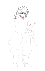 How to Draw Giyuu Tomioka with ease - Step 16