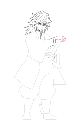 How to Draw Giyuu Tomioka with ease - Step 17