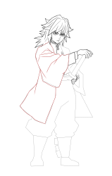 How to Draw Giyuu Tomioka with ease - Step 19