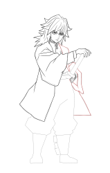 How to Draw Giyuu Tomioka with ease - Step 20