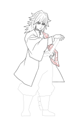 How to Draw Giyuu Tomioka with ease - Step 21