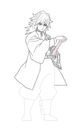 How to Draw Giyuu Tomioka with ease - Step 24