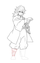 How to Draw Giyuu Tomioka with ease - Step 26