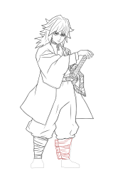 How to Draw Giyuu Tomioka with ease - Step 27