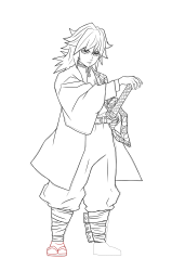 How to Draw Giyuu Tomioka with ease - Step 28