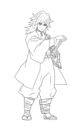How to Draw Giyuu Tomioka with ease - Step 30