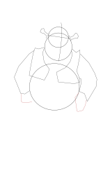 How to draw shrek - Step 8