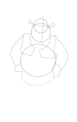 How to draw shrek - Step 9