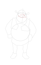 How to draw shrek - Step 12