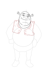 How to draw shrek - Step 17