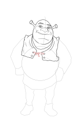 How to draw shrek - Step 18