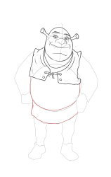 How to draw shrek - Step 19