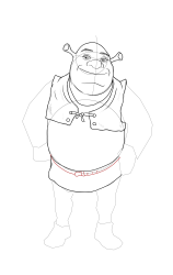 How to draw shrek - Step 20