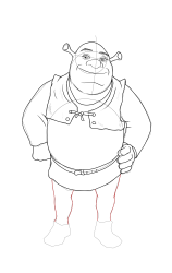 How to draw shrek - Step 23