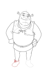 How to draw shrek - Step 24