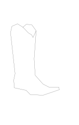 How to draw cowboy boots - Step 1