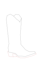 How to draw cowboy boots - Step 2
