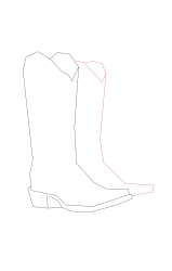 How to draw cowboy boots - Step 3