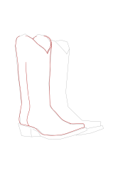 How to draw cowboy boots - Step 5