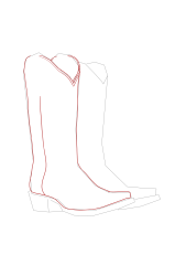 How to draw cowboy boots - Step 6