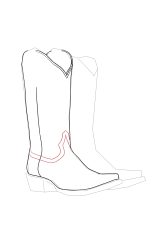 How to draw cowboy boots - Step 7