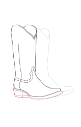 How to draw cowboy boots - Step 8