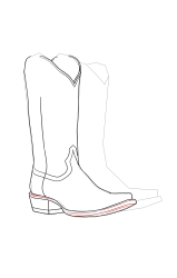 How to draw cowboy boots - Step 9