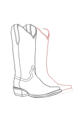 How to draw cowboy boots - Step 12