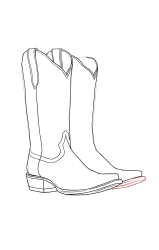 How to draw cowboy boots - Step 13