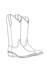 How to draw cowboy boots - Step 15