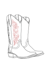How to draw cowboy boots - Step 17
