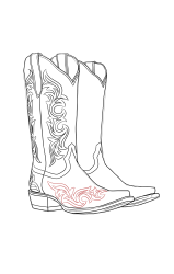 How to draw cowboy boots - Step 18