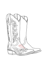 How to draw cowboy boots - Step 19