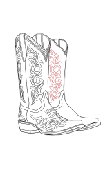 How to draw cowboy boots - Step 21