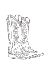 How to draw cowboy boots - Step 25