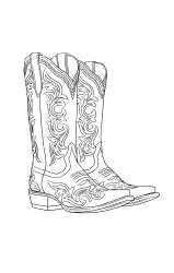 How to draw cowboy boots - Step 26