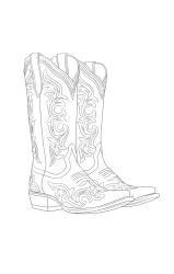 How to draw cowboy boots - Step 27