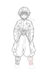 How to Draw Zenitsu Easy - Step 32