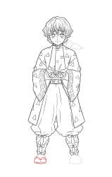 How to Draw Zenitsu Easy - Step 33