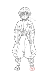 How to Draw Zenitsu Easy - Step 34