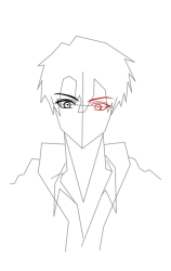 How to draw an anime guy - Step 8