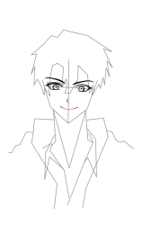 How to draw an anime guy - Step 9