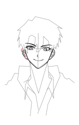 How to draw an anime guy - Step 11