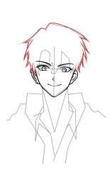 How to draw an anime guy - Step 12