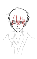 How to draw an anime guy - Step 13