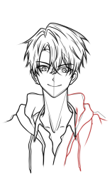 How to draw an anime guy - Step 18