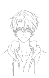 How to draw an anime guy - Step 20