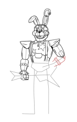 How To Draw Bonnie - Five Nights at Freddy's - Step 28