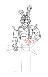 How To Draw Bonnie - Five Nights at Freddy's - Step 29