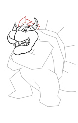 How To Draw Castle Bowser - Super Mario Wonder - Step 11